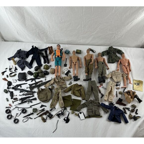 Other - Vtg 90s 12" GI Joe Lot Military Action Figures Accessories Weapons Uniforms Etc.